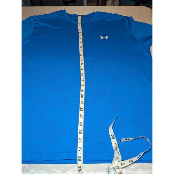 Under Armour Men's Size XXL Heat gear Blue Short Sleeve Shirt - Picture 13 of 14